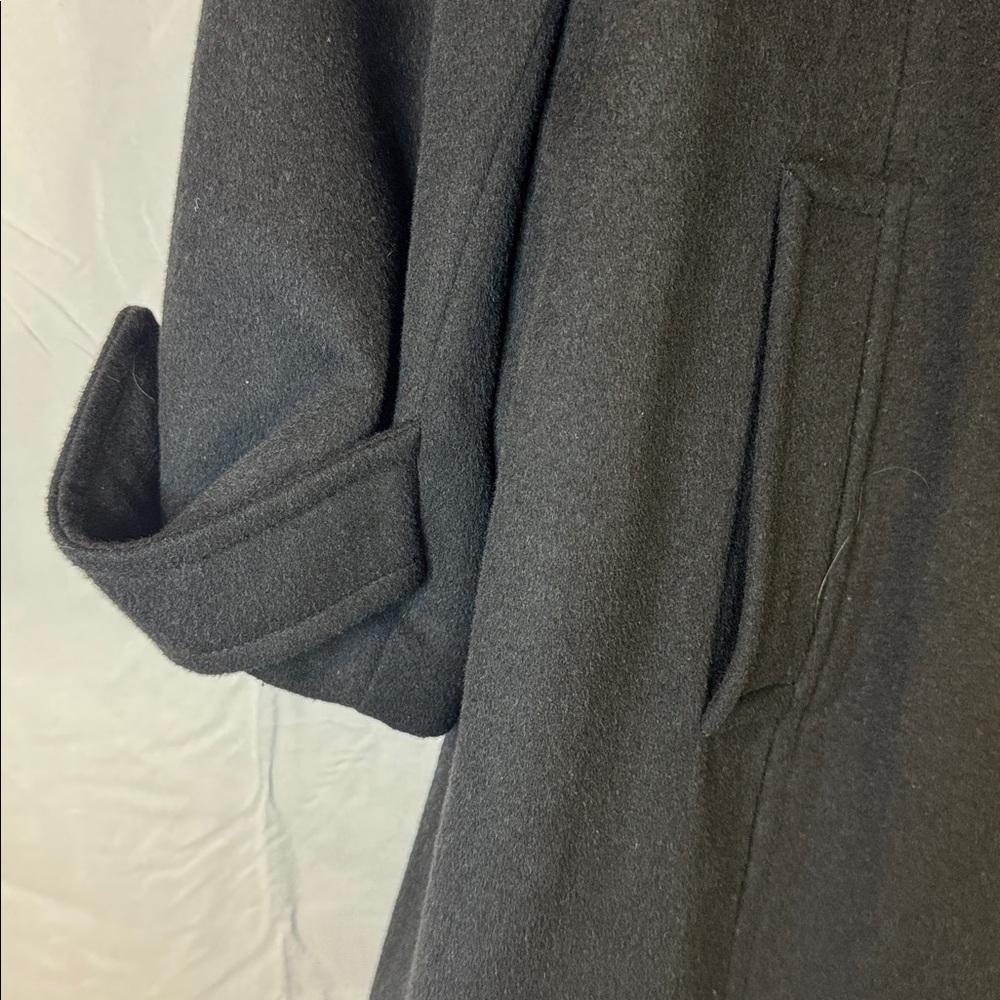 Warm & Cozy Jones New York Women’s Black Long Coat With Hood Size 18W - Picture 8 of 15